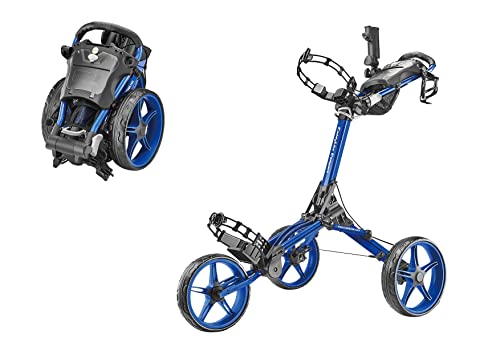 CaddyTek Unisex-Erwachsene CaddyLite Compact, Blau Golf Push Pull Cart/Trolley