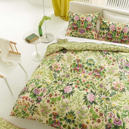Designers Guild Ikebana Damask Bettbezug, Bedruckt, Baumwollperkal, 200 x 200 cm