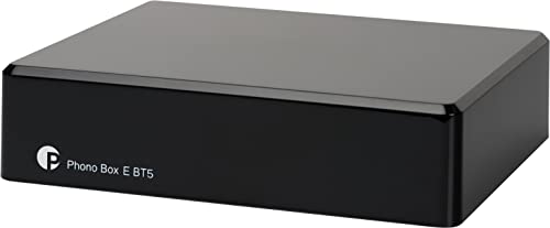 Pro-Ject Phono Box E BT 5, Kabelloses BT5-Streaming mit aptX HD für Phono und Line Quellen, Schwarz