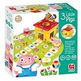 Goula D53146 - 3 Kleine Schweinchen, 3 Little Pigs, Brettspiel, Kooperatives-Spiel