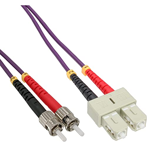 InLine 82515P LWL Duplex Kabel, SC/ST, OM4, 15m Lila