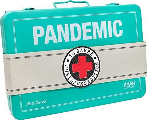 ZMan ZMND0009 Pandemic 10 Jahre Jubiläumsedition, Familienspiel, Strategiespiel, Deutsch