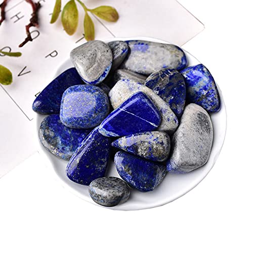 LIJUCAI 50g/100g Große Größe 10-30mm Natürlicher Kristallquarz Amethyst Kies Exemplar Roter Achat Lazuli Stein für Aquarium,Lazuli,100g