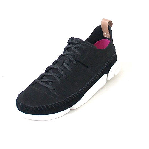 Clarks Damen Trigenic Flex Sneakers, Schwarz (Black Nubuck), 39 EU