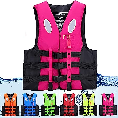 Life Jacket for Adults and Children, Lightweight Adjustable Men Women Neoprene Buoyancy Aid for Kajak Paddle Boarding Fishing Surfing Schnorcheln Wassersports Rafting (Color : A, Size : 3XL)