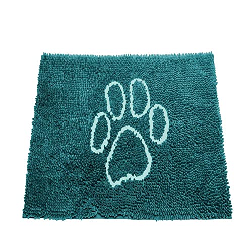 Dog Gone Smart Dirty Dog Fußmatte, Mikrofaser, super saugfähig, maschinenwaschbar mit Rutschfester Unterseite, groß, Petrol