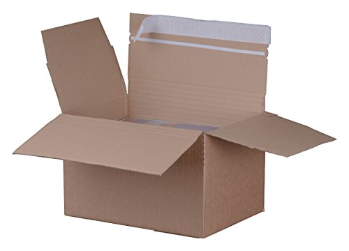 Box mit Automatikboden Größe M (304x216x130-220mm) haftklebend braun 10 Stück