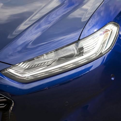 GLZHJ Passend Ford Mondeo MK5 2015-On Auto Scheinwerfer Folie Dekorativer Scheinwerfer Transparent Schwarz TPU Aufkleber Autozubehör