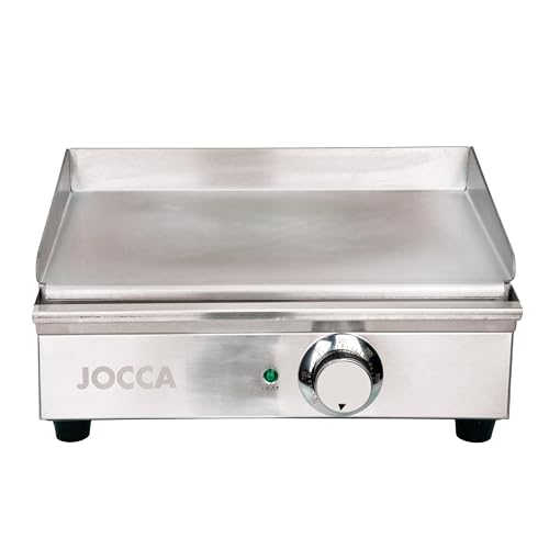 Jocca - Professionelles elektrisches Bügeleisen aus Edelstahl | Teppanyaki | Elektro-Kocheisen | Grillplatte | Einstellbare Temperatur |
