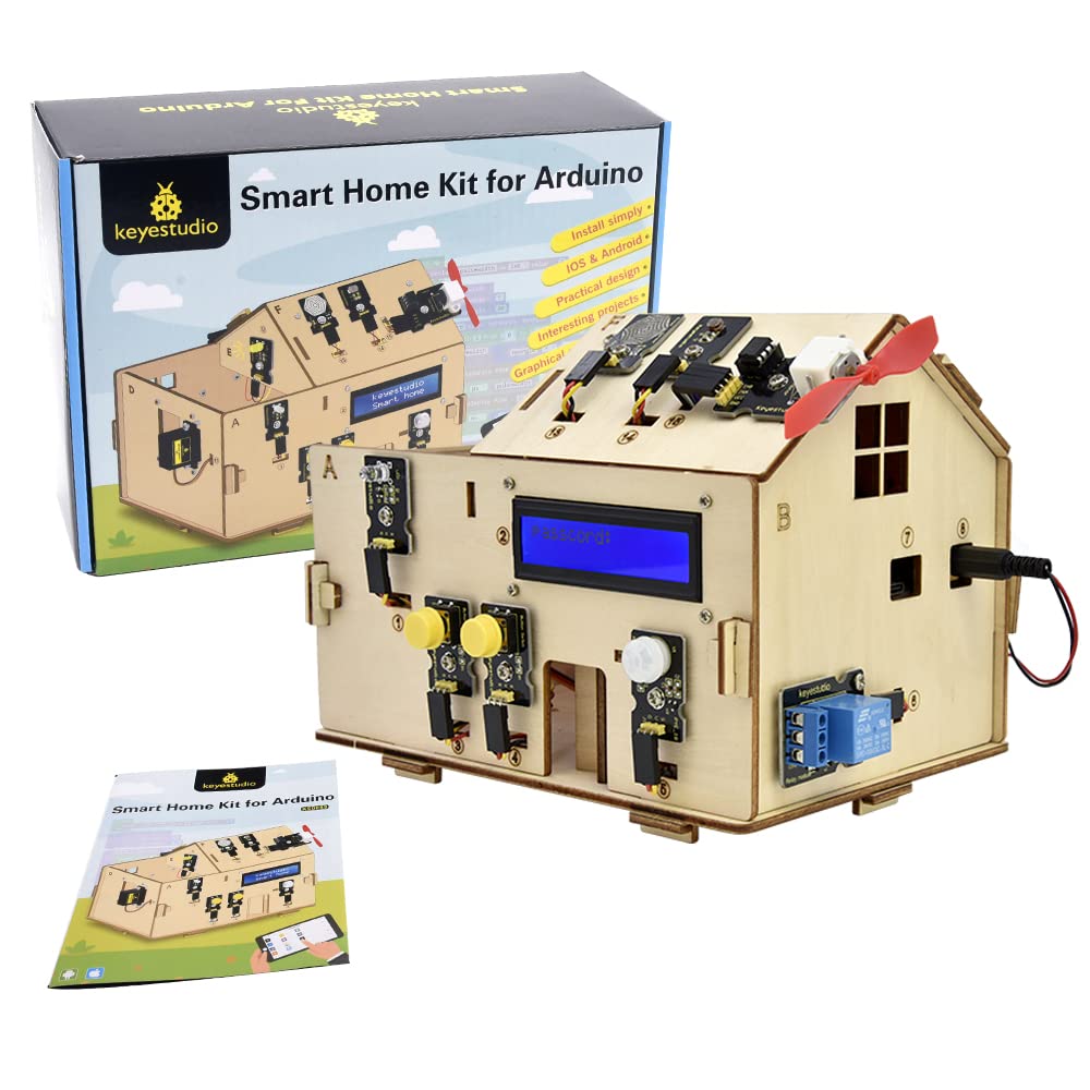 KEYESTUDIO Smart Home Kit Ultimate Starter Kit, Kompatibel mit Arduino IoT Vollständigster Elektronik Projekt Baukasten mit UN0 R3 Mikrocontroller Board und Zubehör