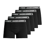 JACK & JONES Herren JACHUEY Trunks 5 Pack, Dark Grey Melange/Black & Blac, L