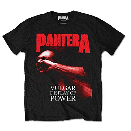 Pantera Herren Red Vulgar Kurzarm T-Shirt, Schwarz, XXL