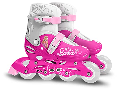 STAMP - Inlineskates Barbie verstellbar Größe 30-33 Mattel, CB200302, Rosa