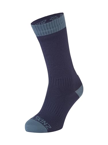 SealSkinz Waterproof Warm Weather Mid Length Sock Unisex Erwachsene, marineblau, M