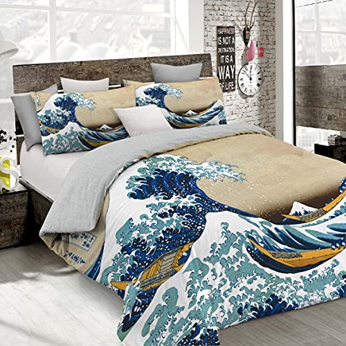 Sogni D'autore Italian Bed Linen Bettbezug, Doppelte, 100% Baumwolle, Multicolor SD51, DOPPEL
