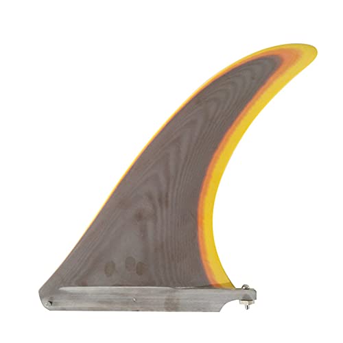 WULE-RYP Surfbrett Schwanz Ruder Glasfaser 9'inch Schwanzflosse Paddel Board Mittelflossen Surfbrett Propeller (Color : Brown, Size : L)