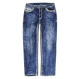 Lavecchia Herren Jeans Hose Übergrössen W40-W58 Größe W54/30, Farbe Blau
