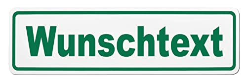 LOHOFOL Magnetschild mit Wunschtext | Schild magnetisch mit Text nach Wunsch (45 x 13 cm) (Grün)