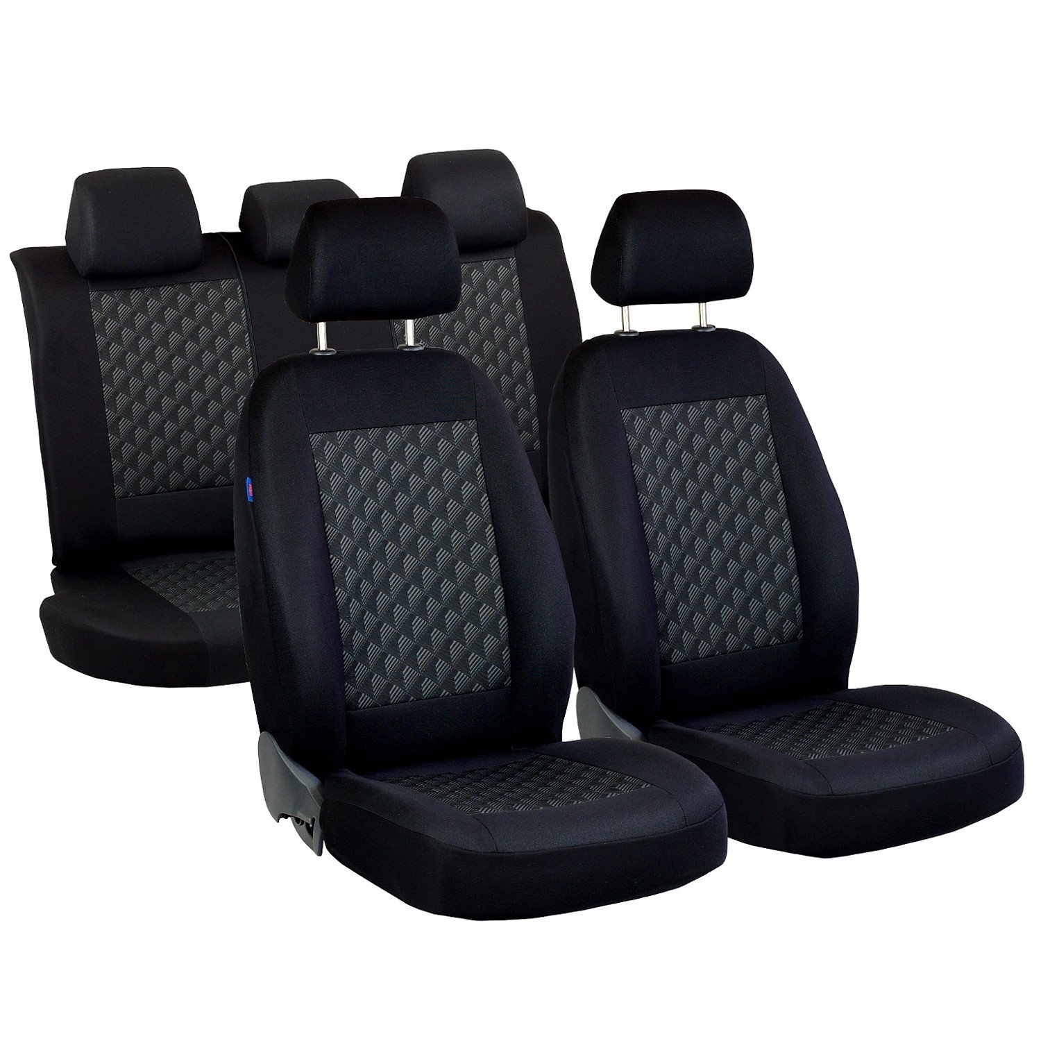 XM Sitzbezüge - 1 Set - Farbe Premium Schwarz Effekt 3D