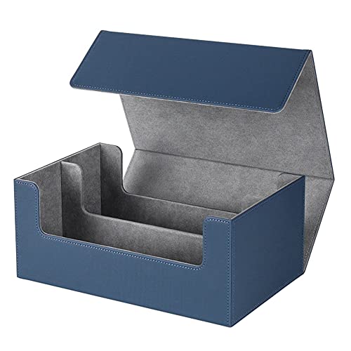 Lanlousy Multifunktions-Kartenbox Tragbares Kartenetui Organizer Aufbewahrungsbox Top Side-Loading Deck Case Game Cards Hobbies,Blau+
