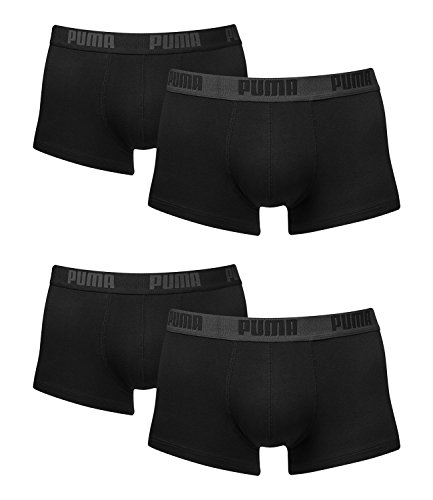 PUMA Herren Basic Trunk Boxershort Unterhose 10er Pack black / black 230 - S