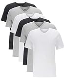 BOSS Hugo Herren T-Shirts Business Shirts V-Neck 50325389 6er Pack, Farbe:Mehrfarbig, Größe:2XL, Artikel:-999 Mix