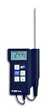 TFA Dostmann Profi-Digitalthermometer P300, 31.1020, mit Einstichfühler, großes beleuchtetes Display, Hold-, Max.-Min Funktion, gemäß HACCP + EN13485, schwarz
