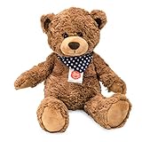 Teddy Hermann 91366 Teddy-Bär 38 cm, Kuscheltier, Plüschtier, mit Sternchen-Halstuch