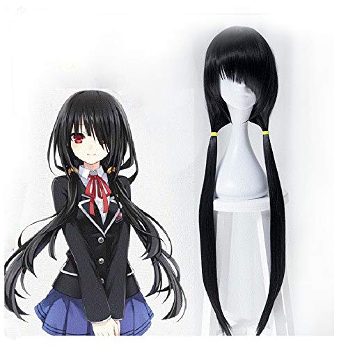 DATE A LIVE Tokisaki Kurumi Heat Resistant Synthetic Wig Black Brown Gradient Sexy Synthetic Hair Cosplay Wigs