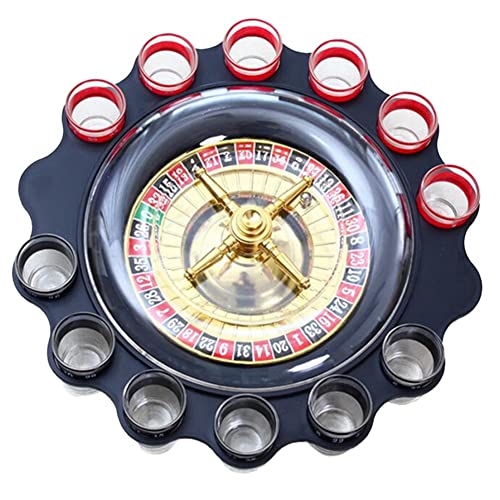 Jzoowar 12-Teiliges Russisches Roulette-Rad, Drehendes Weinglas-, Trinkspielzeug