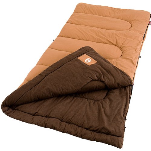 Coleman Dunnock Schlafsack für Erwachsene, für kaltes Wetter, Höhe bis zu 1,8 m, Braun