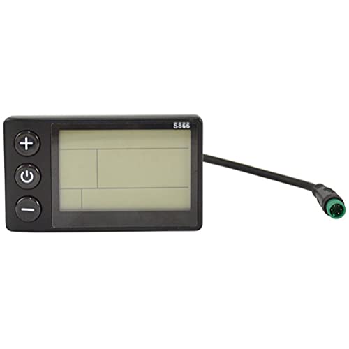 Malloy S866 Elektrofahrrad LCD-Display E-Bike Elektroroller Display Meter Bedienfeld mit Wasserdichtem Stecker