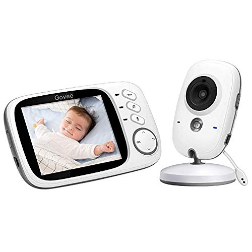 Babyphone mit Kamera Videoüberwachung Baby Monitor Wireless 3.2" TFT LCD Digital dual Audio Funktion,Temperatursensor, Schlaflieder,2,4 GHz Wireless weit reichend Nachtsicht, Gegensprechfunktion