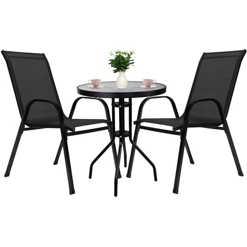 SPRINGOS Gartenmöbel-Set 2 Stühle Tisch