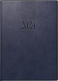 rido/idé Tageskalender Modell ROMA 1 2024 1 Seite = 1 Tag Blattgröße 14,2 x 20 cm blau