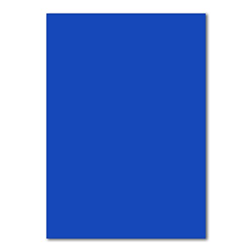 100 DIN A4 Papier-bögen Planobogen -Royalblau - Königs-blau - 240 g/m² - 21 x 29,7 cm - Ton-Papier Fotokarton Bastel-Papier Ton-Karton - FarbenFroh®