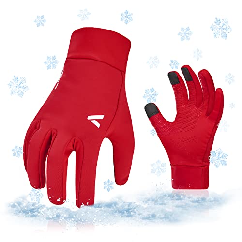 Vgo... 1 Paar Winter-Outdoor-Handschuhe für Damen, Wanderhandschuhe, Fahrradhandschuhe, Moto-Handschuhe, Jagdhandschuhe FT3114FL, Rot, Größe L, 1 Paar