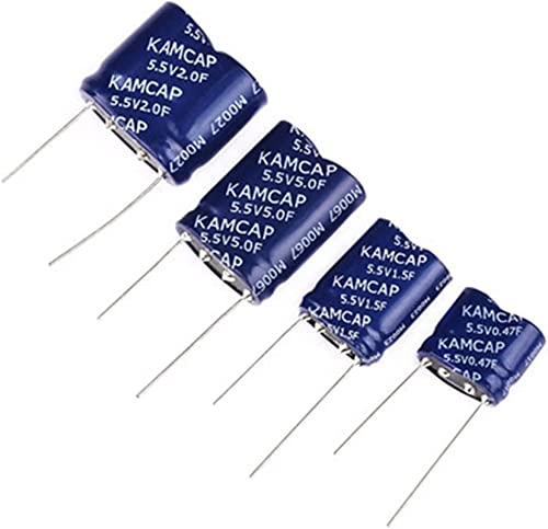 Kondensator-Set, 1 Stück, Kondensator, Kombinationstyp, 5,5 V, 0,22 F, 0,47 F, 1 F, 1,5 F, 2 F, 4 F, 5 F, 10 F Passive Components (Size : 5.5V 0.47F)