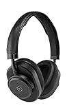 Master and Dynamic MW65 Active Noise-Cancelling (ANC) Wireless Headphones Premium Bluetooth Over-Ear Headphones (Black Leather/Black Metal)