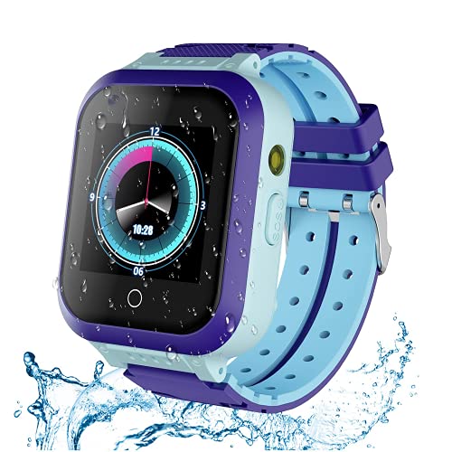 4G Smartwatch für Kinder, Jungen, Mädchen, 4G Smartwatch, Telefon, HD-Bildschirm, Sport-Armbanduhr mit Video & Telefonanruf, GPS-Tracker
