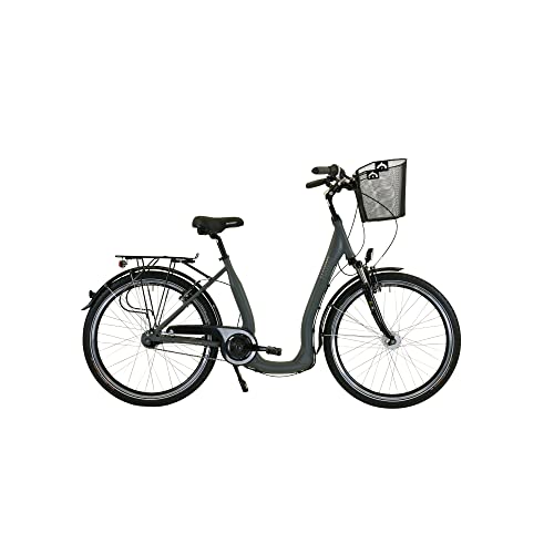 HAWK Bikes Cityrad HAWK City Comfort Deluxe Plus Grey 7 Gang Shimano Nexus Schaltwerk