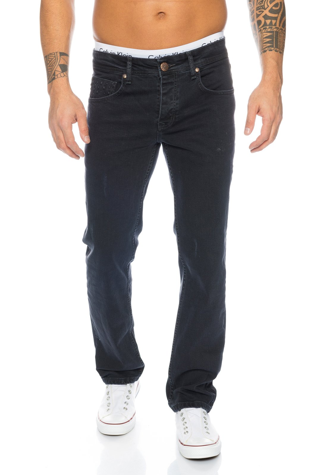 Rock Creek Herren Jeans Schwarz RC-2099 [W40 L34]