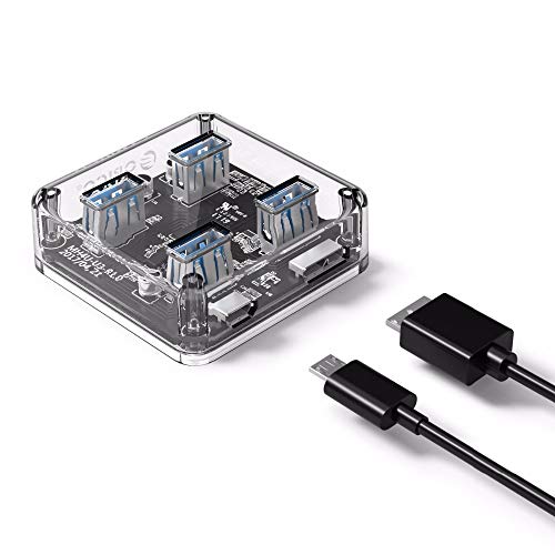 HUB Adapter USB 3.0 Transparente Desktop-Hochgeschwindigkeitsübertragung Der USB-Splitter Unterstützt OTG Mit Micro-USB-Stromschnittstelle