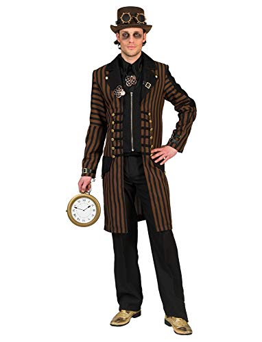 Kostüm Steampunk Herr Humphrey Größe 52/54 / Herren Anzug Schwarz Gold Steampunkkostüm Karneval Fasching Pierro's