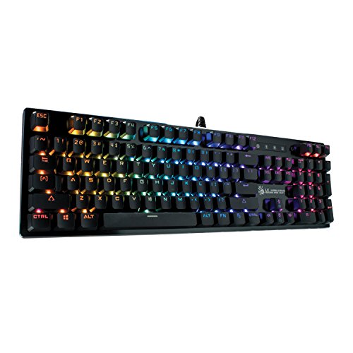 Bloody B820 Optical Mechanical Gaming Keyboard with Individually Backlit RGB LED Keys Wired, 104 Keys Standard, Red Switch - MX Red Equivalent for Windows PC Gamers and Laptop