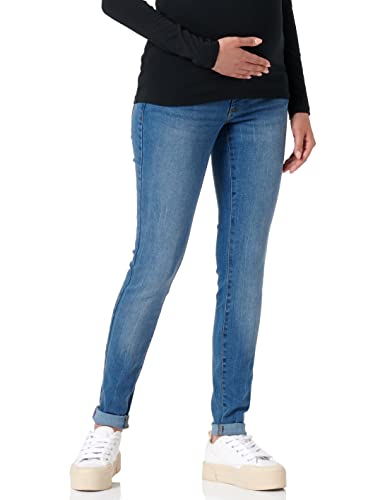 MAMALICIOUS Women's VMMTANYA S Piping VI349 GA NOOS Jeans, Medium Blue Denim, L