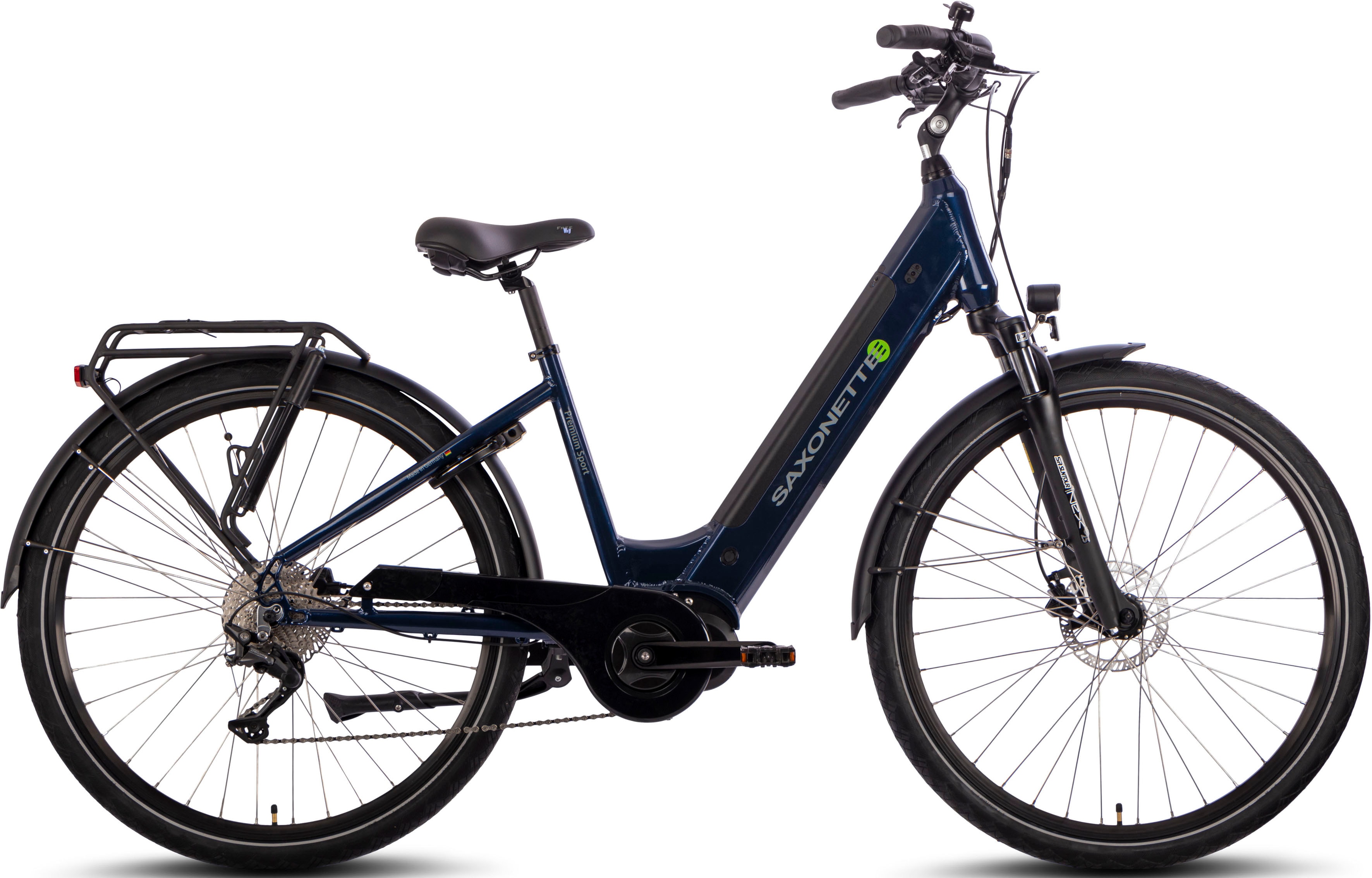 SAXONETTE E-Bike "Premium Sport (Wave)", 10 Gang, Mittelmotor 250 W