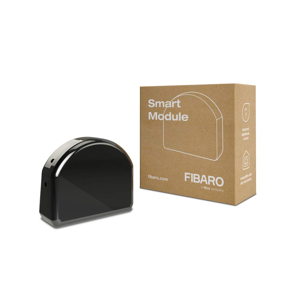 FIBARO Single Smart Module/ Z-Wave Plus Relaisschalter, Drahtloser Ein-Aus-Auslöser, FGS-214