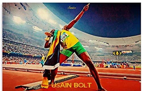 JYSHC Puzzle 1000 Teile Leichtathletik Spieler Usain Bolt Poster Holz Spielzeug Für Erwachsene Dekompressionsspiel Gt906Kp
