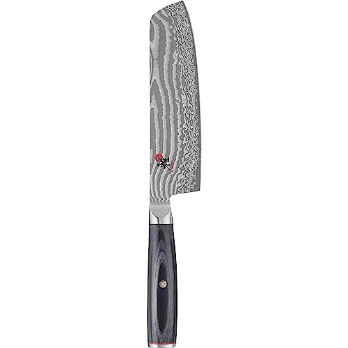 MIYABI Nakiri-Messer Serie 5000FCD Macht selbst einfache Küchentätigkeiten, wie das Schälen und Schneiden von Obst und Gemüse zu einem optischen Erlebnis Klingenlänge 17cm